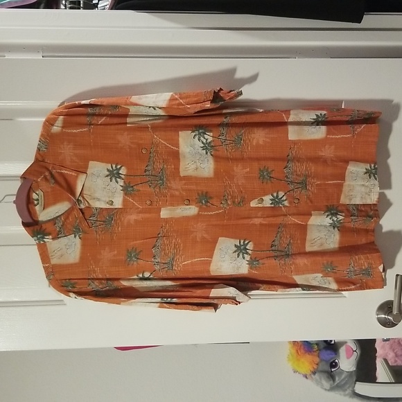 🌴EUC~Paradise Collection Button Down Short Sleeve Shirt - Picture 1 of 14
